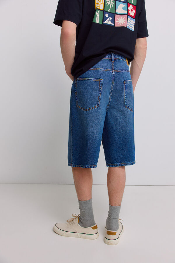 Springfield Denim baggy fit Bermuda shorts blue