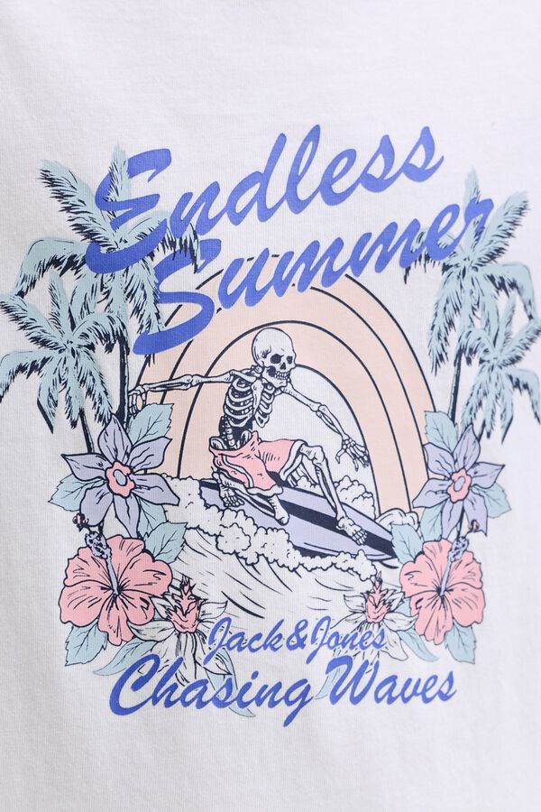Jack & Jones Junior Printed short sleeve T-shirt white