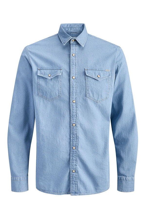Jack & Jones Denim regular shirt blue