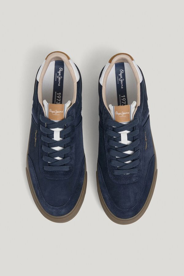 Pepe Jeans Sapatilhas cl&aacute;ssicas de croute azul