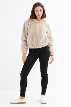 Inside Blus&atilde;o peluda com capuz