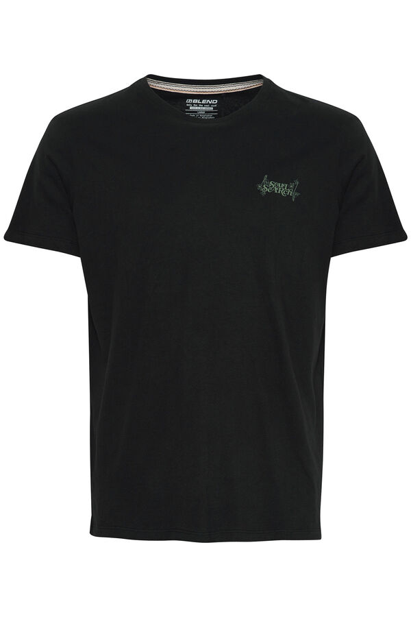 Springfield Short-sleeved T-shirt - Printed back crna