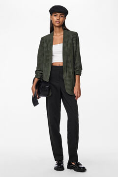 Pieces Blazer estampada con manga tres cuartos