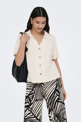 JDY Camisa manga corta lino gris