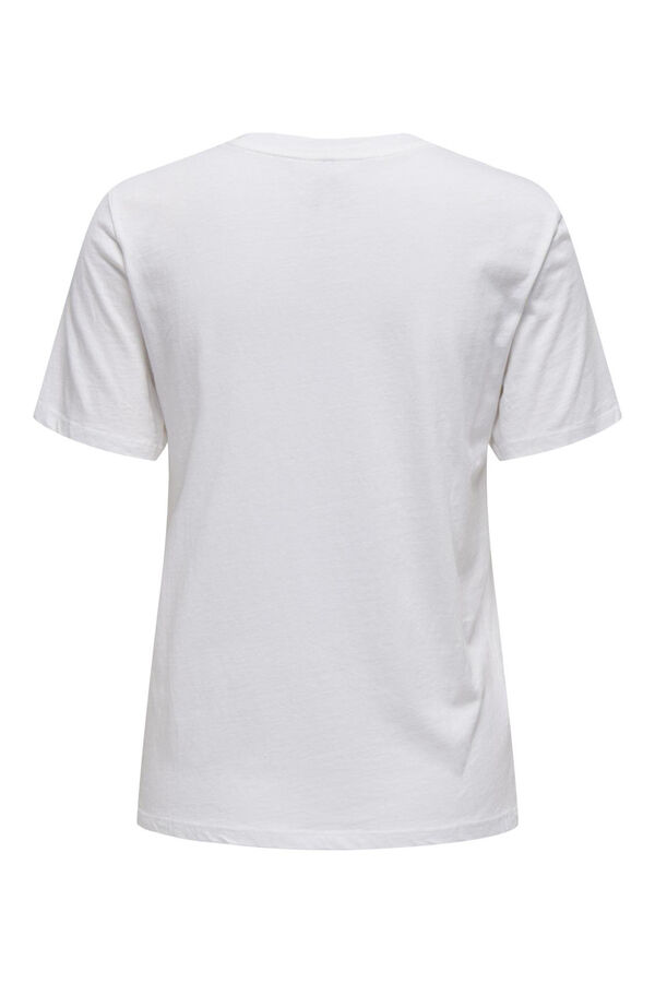 Springfield Camiseta cuello redondo estampado blanco