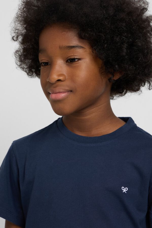Silbon kids Short-sleeved T-shirt with mini logo blue