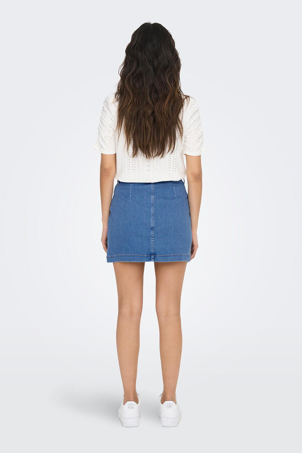 Springfield Denim miniskirt with pockets svijetloplava