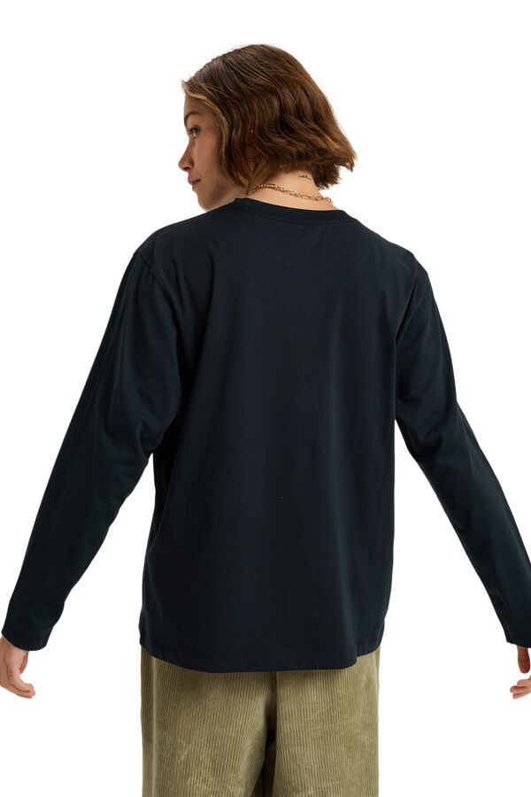Roxy Round neck long sleeve T-shirt black