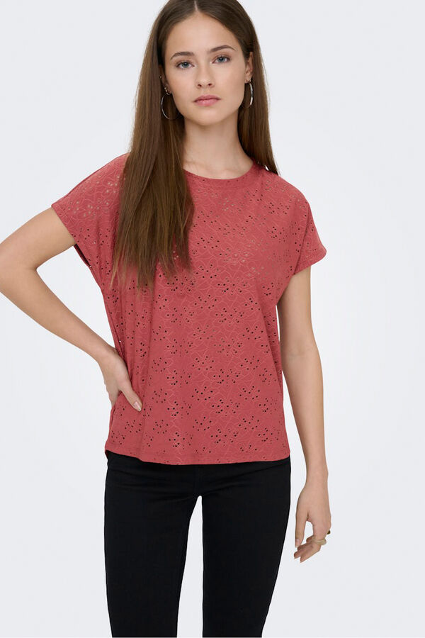 Only Regular fit short sleeve T-shirt red