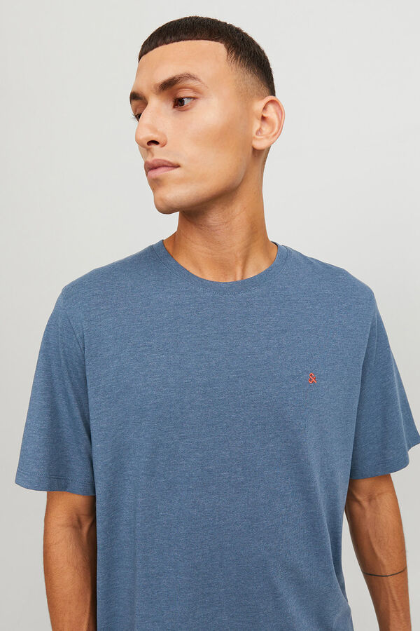 Jack & Jones T-shirt b&aacute;sica regular fit azul