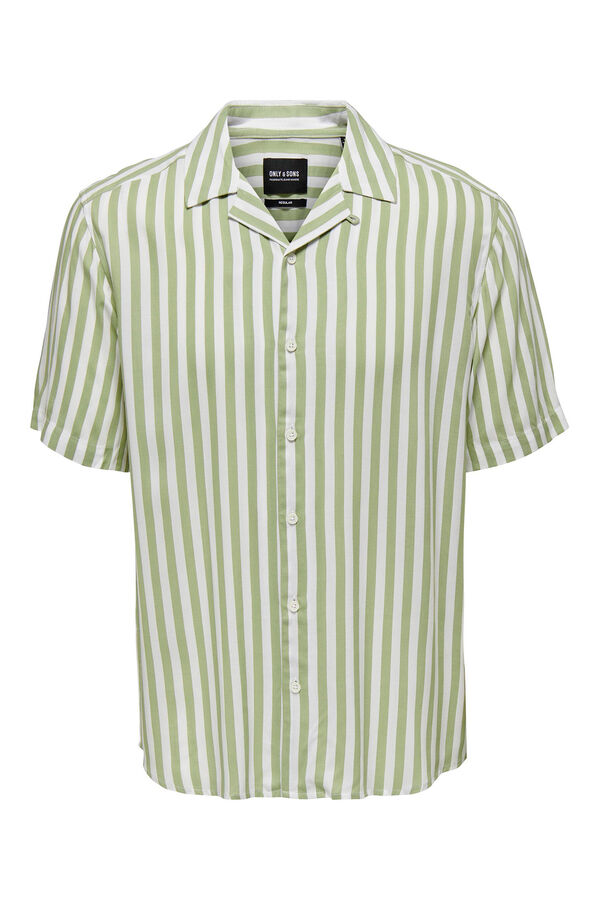Springfield Camisa manga corta rayas verde