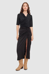 Inside Draped T-shirt black