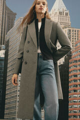 Springfield Long double-breasted coat grey