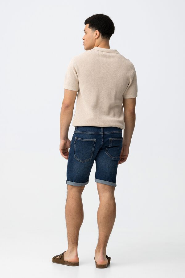 Tiffosi Bermuda slim bleu