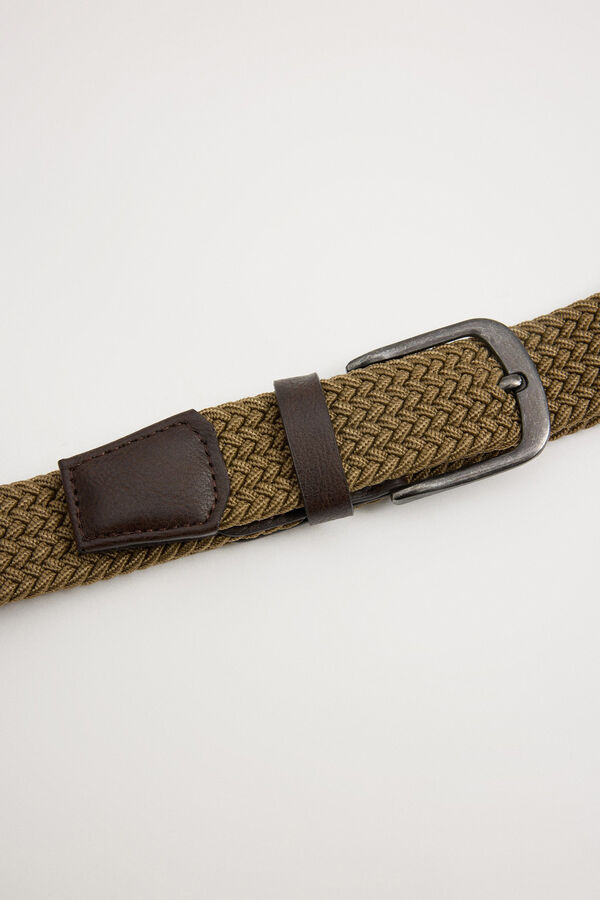 Springfield Elastic braided belt smeđa