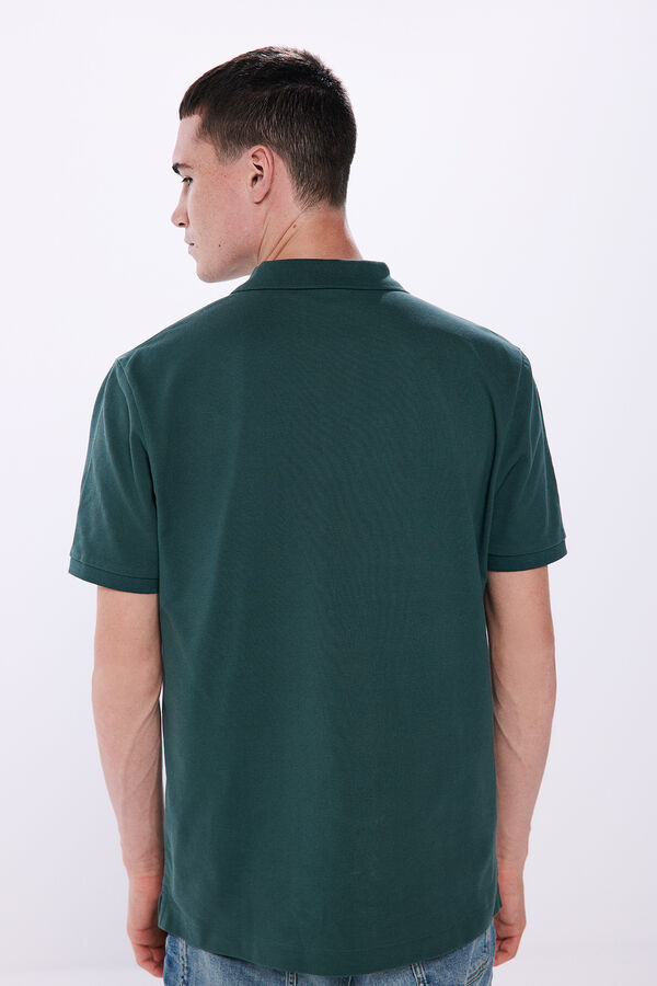 Springfield Regular fit basic piqué polo green