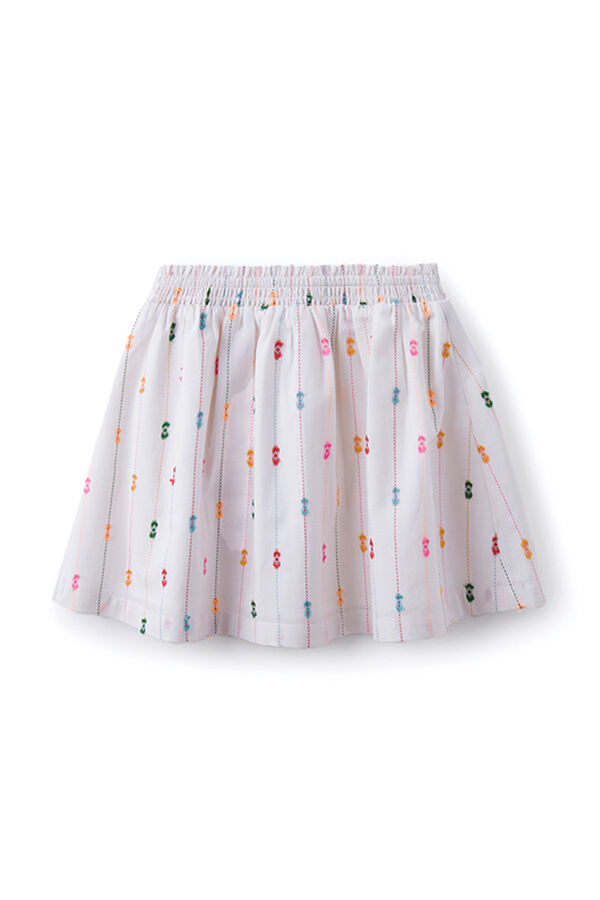 Springfield Fluorescentna suknja od tkanina sa ispupčenim tačkicama za devojčice tamnokaki
