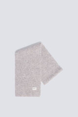 Springfield Ecru ribbed scarf white