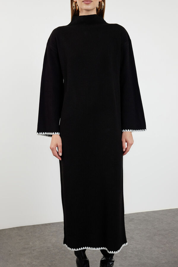 Trendyol Vestido largo de punto negro
