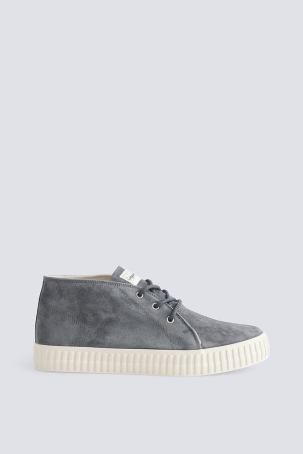 Springfield Leather lace-up ankle boot grey