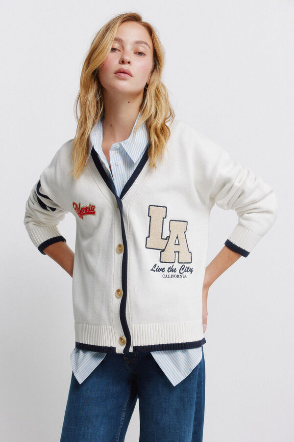 Springfield Button cardigan L.A white
