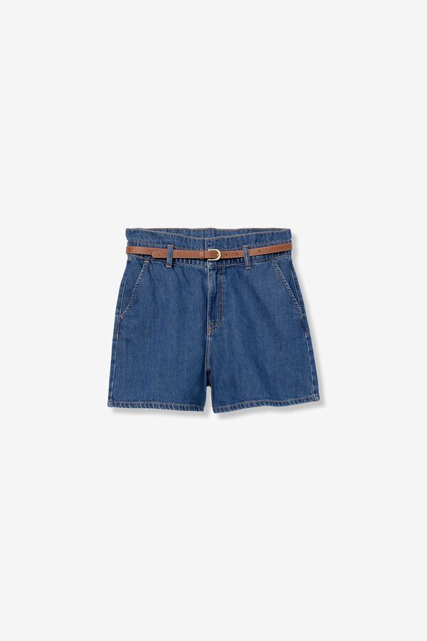 Tiffosi Shorts con cintur&oacute;n azul