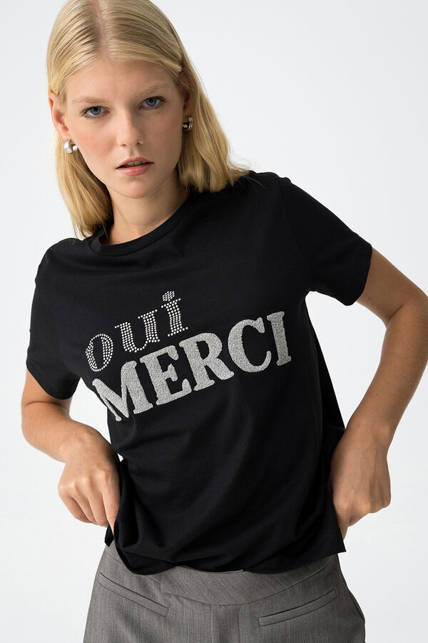 Tiffosi T-shirt com Aplica&ccedil;&otilde;es preto