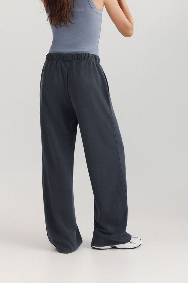 Springfield Soft sole wide leg sports trousers grey