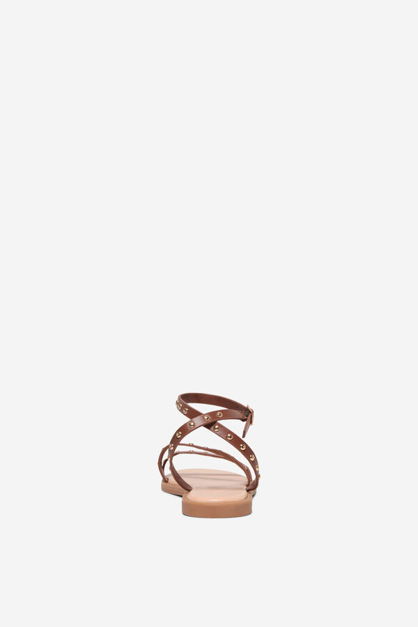 Only Studded flat sandal nude
