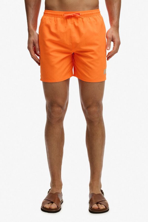 Superdry Plain basic with logo swimwear red
