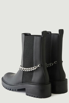 Springfield Chelsea boots with chains noir