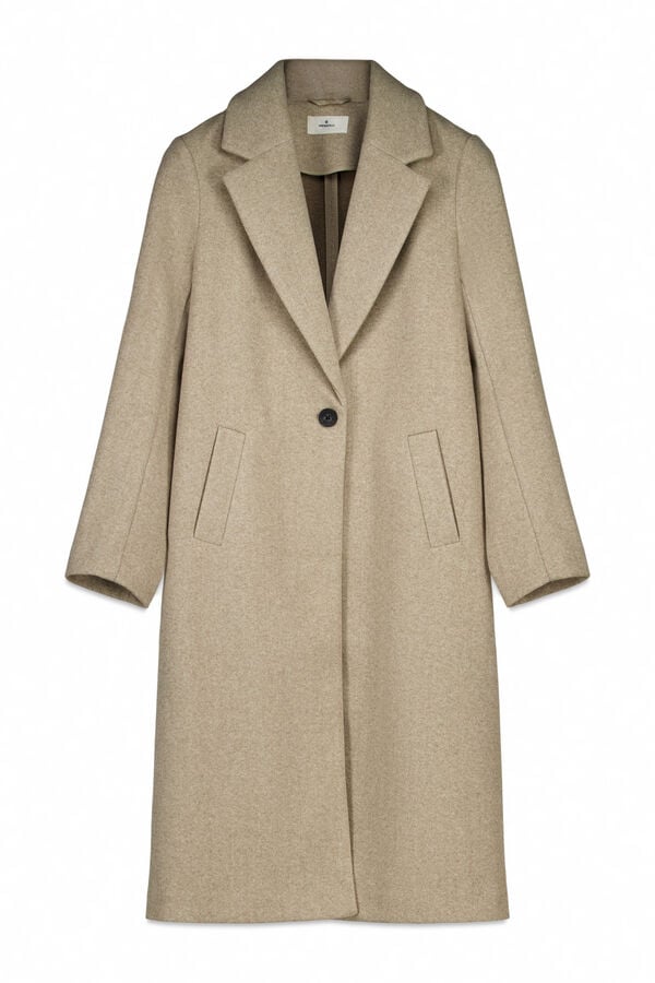 Springfield Long coat diagonal pockets brown