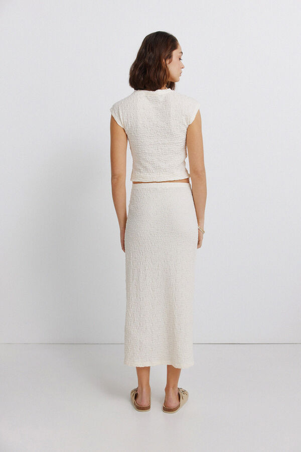 Springfield Midi structured skirt brown