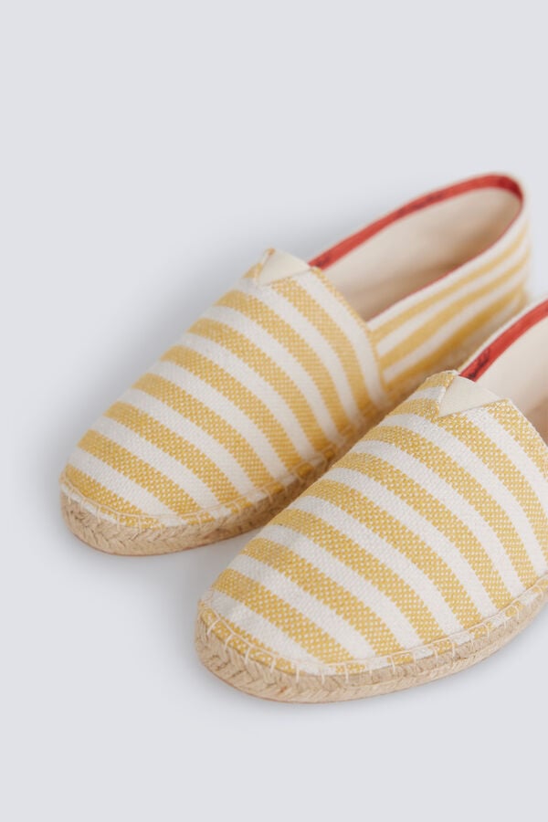 Springfield Striped elastic espadrille white