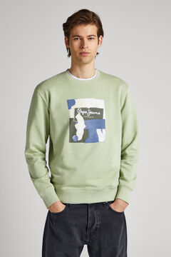 Springfield Sweatshirt com logo no centro cinza
