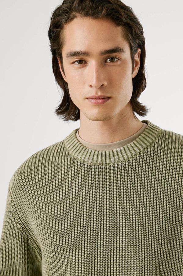 Pepe Jeans Su&eacute;ter de gola redonda com ajuste regular verde