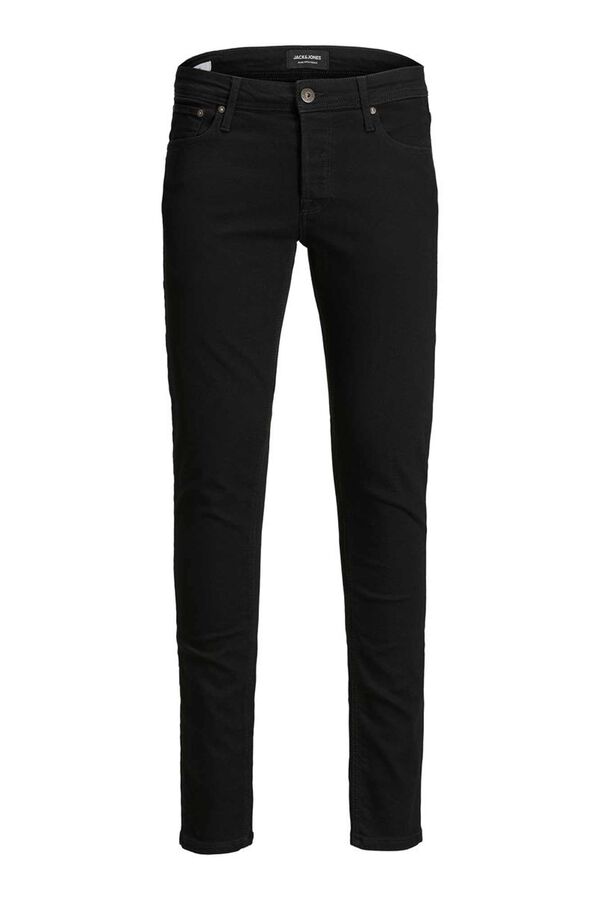 Springfield Slim fit tapered jeans fekete