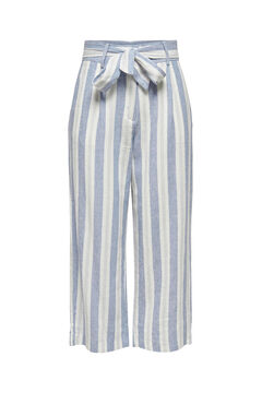 Springfield Linen blend palazzo trousers bluish