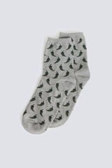Springfield Meias compridas estampado pimentos cinzento