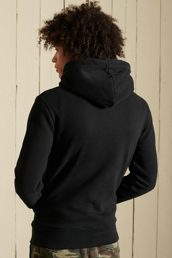 Springfield Organic cotton hoodie with Core logo crna