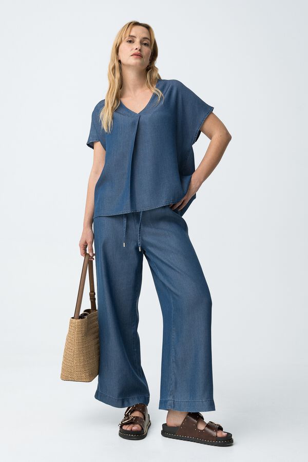 Tiffosi Blusa relaxed azul