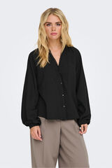 JDY Camisa manga larga bordada negro