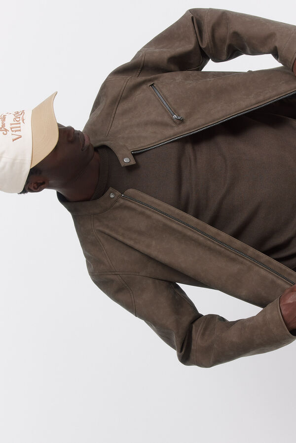 Springfield Faux leather jacket nude