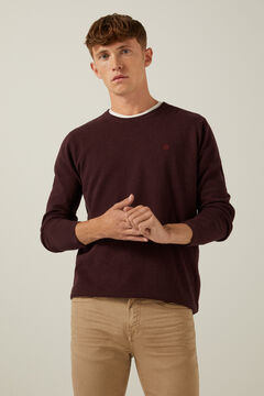 Springfield Essential jumper with elbow patches red