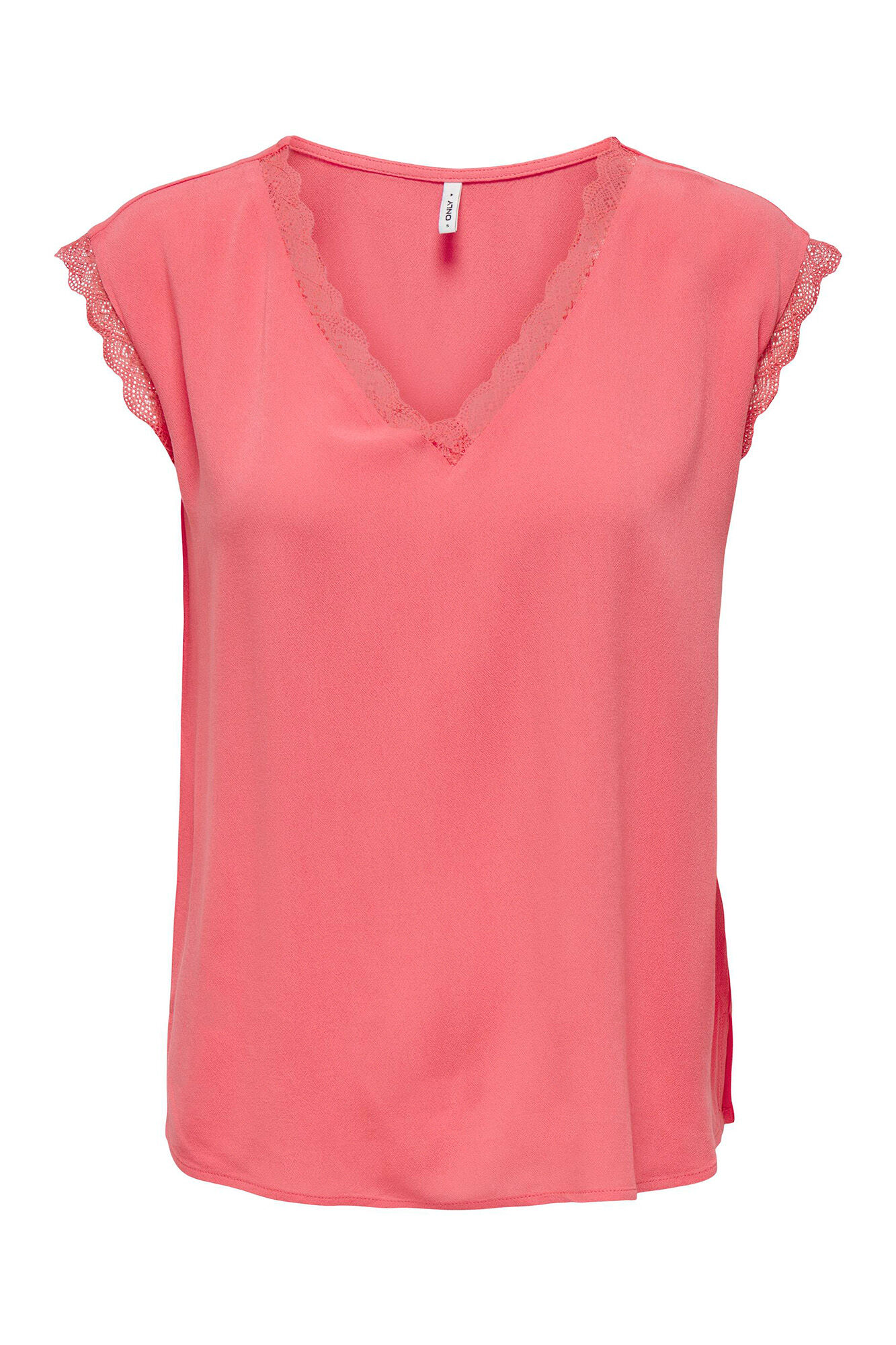 Only Blusa manga corta encaje