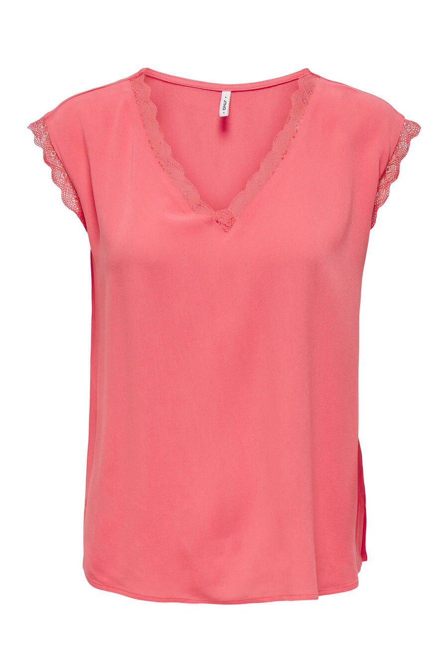 Blusa manga corta encaje