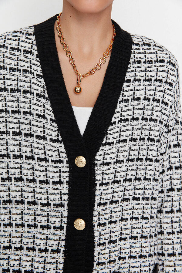 Trendyol C&aacute;rdigan con purpurina negro