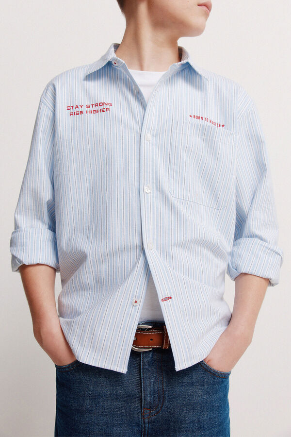 Springfield Kids Camisa popelin rayas ni&ntilde;o azul