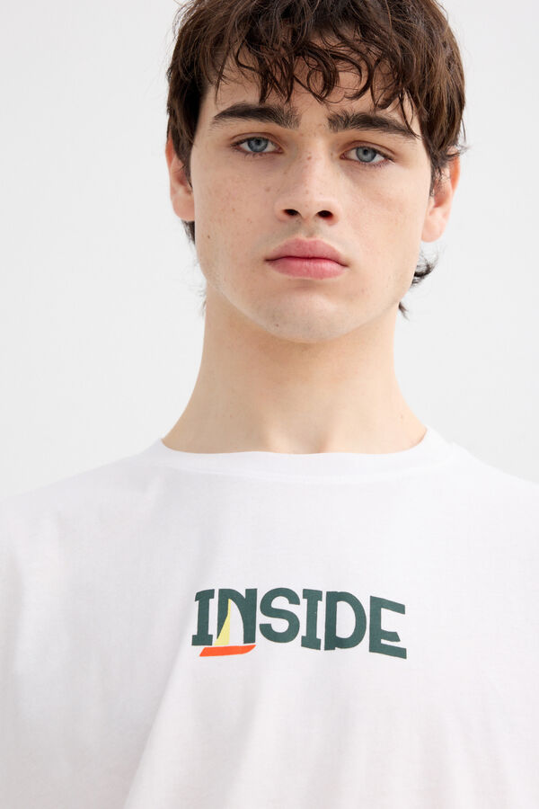 Inside Camiseta oversize de manga corta blanco