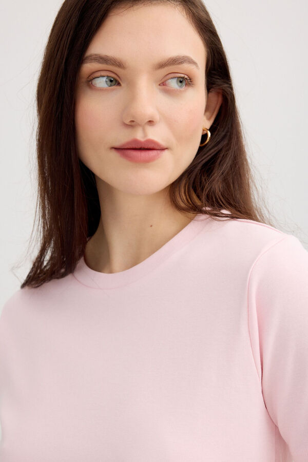 Inside Plain Regular Fit T-shirt pink